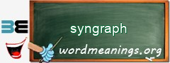 WordMeaning blackboard for syngraph